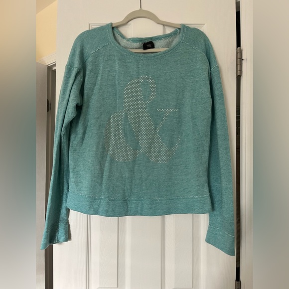 Mossimo “&” Wide Neck Light Sweatshirt - Picture 1 of 4